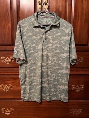 Walter Hagen Men's Digital Camo Polo - Grey and Green